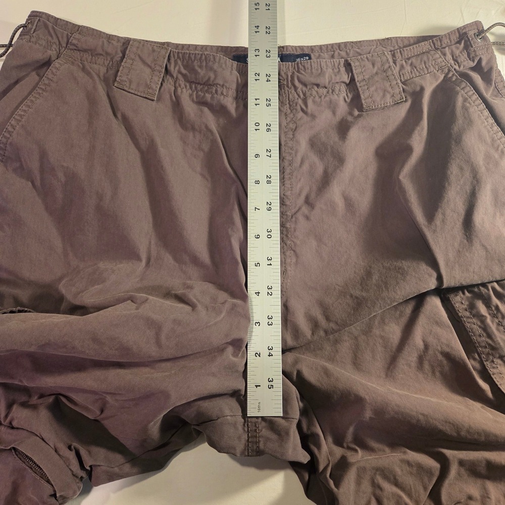 Sonoma Men's Convertible Zip Off Cargo Pants Size 36x29 Taupe Brown Cotton Nylon - Picture 8 of 11